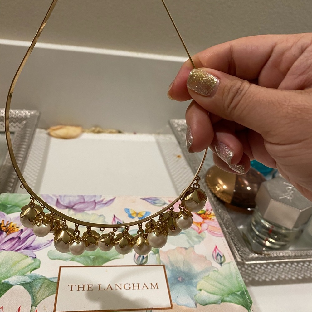 Kate spade imitation petal pearls gold headband - Picture 8 of 8